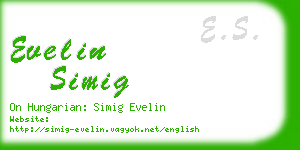 evelin simig business card